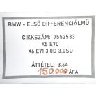 [GYÁRI BONTOTT] BMW - ELSŐ DIFFERENCIÁLMŰ - ÁTTÉTEL: 3,64 / X5 / E70 ; X6 / E71 / 3.0D 3.0SD - 7552533