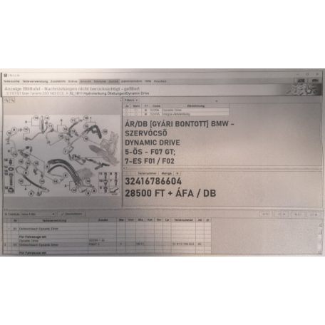 ÁR/DB [GYÁRI BONTOTT] BMW - SZERVÓCSŐ - DYNAMIC DRIVE - 5-ÖS - F07 GT;  7-ES F01 / F02  - |3241	6786604|