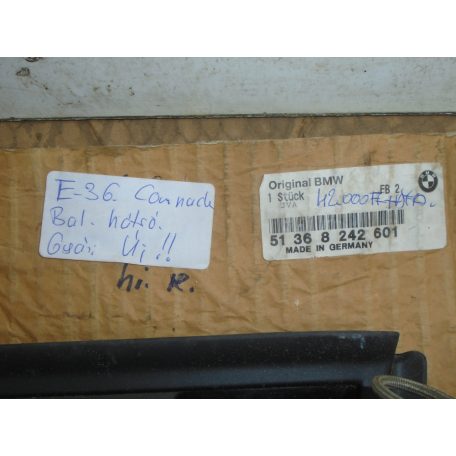 [GYÁRI ÚJ] BMW - OLDAL ÜVEG - BAL OLDALI HÁTSÓ - 3-AS / E36 - | 51 36 8242601 |