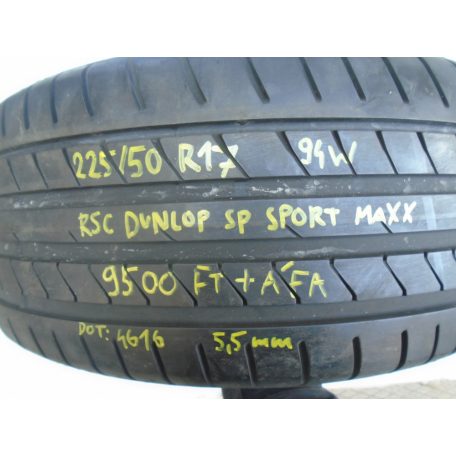 [HASZNÁLT] Dunlop - SP Sport Maxx RSC - 225/50R17  94W. dot:4616 , 5,5mm
