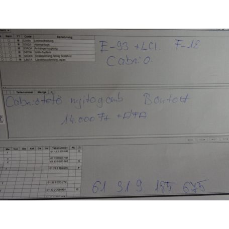 [GYÁRI BONTOTT] BMW - Cabriotető nyitó gomb - 3-as / 6-os - E93+LCI , F12 Cabrio 