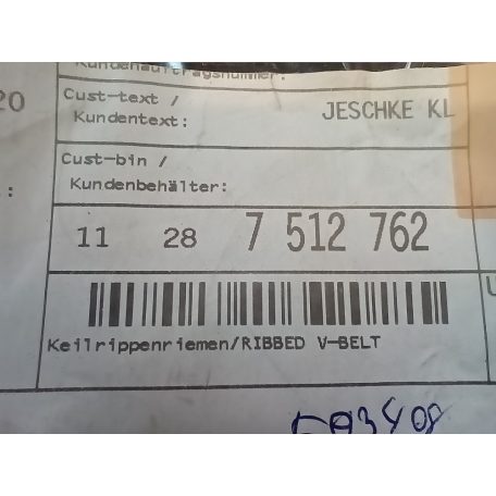 (GYÁRI ÚJ) BMW Hosszbordás szíj 3-as E46 / 5-ös E60/ E61 / 7-es E65 / X3 E83 / X5 E53 / Z4 E85