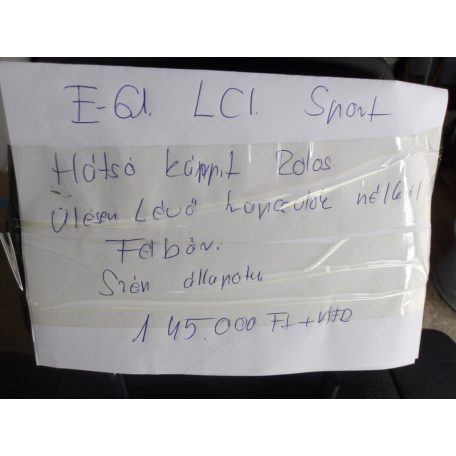 [GYÁRI BONTOTT] BMW BELSŐ | 5-ÖS E61 LCI SPORT | FEKETE BŐR/SZÖVET, COMBTÁMASZOS SZAKADÁSMENTES