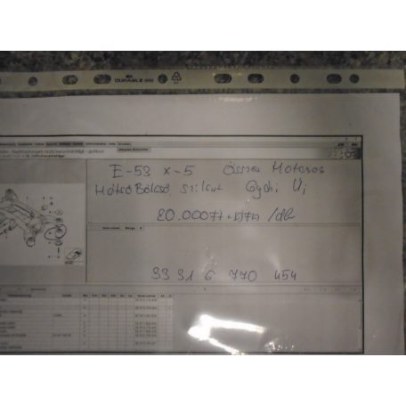 ÁR / DB [GYÁRI ÚJ] BMW - HÁTSÓ BÖLCSŐ SZILENT | E-53 / X5 | (ÖSSZ. MOTOROS) | 33316770454