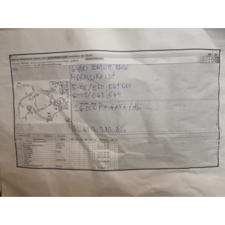 [GYÁRI BONTOTT] BMW - HIDRAULIKA CSŐ - M5-ÖS - /E60/E61 LCI/; M6-OS -/E63/E64/ -| 2282816 |