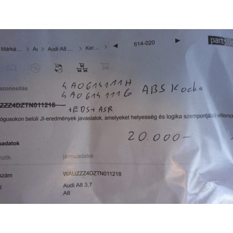 [GYÁRI, bontott] AUDI A6, A8 - ABS kocka 