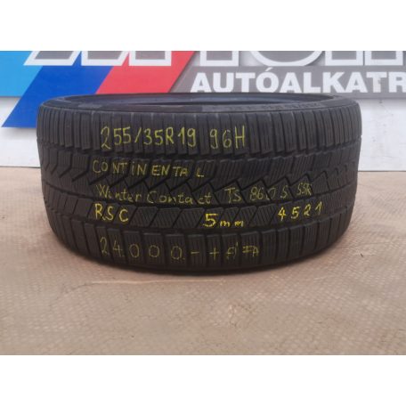 1DB [GYÁRI HASZNÁLT]  TÉLI GUMI - 255/35R19 - 96H - CONTINENTAL - CONTIWINTERCONTACT TS860S - RSC - DOT: 4521 - 5mm 
