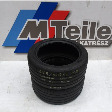 (2db | ÁR/DB)[GYÁRI HASZNÁLT] GOODYEAR - EAGLE F1  | 275/40R18 103Y DOT: 2821 | 5.2MM