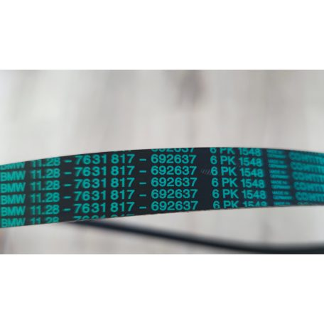(GYÁRI ÚJ) BMW Hosszbordás szíj 5-ös sorozat E60+LCI / E61+LCI / 6-os sorozat E63+LCI / E64+LCI / 7-es sorozat E65 / E66 / X5 E53