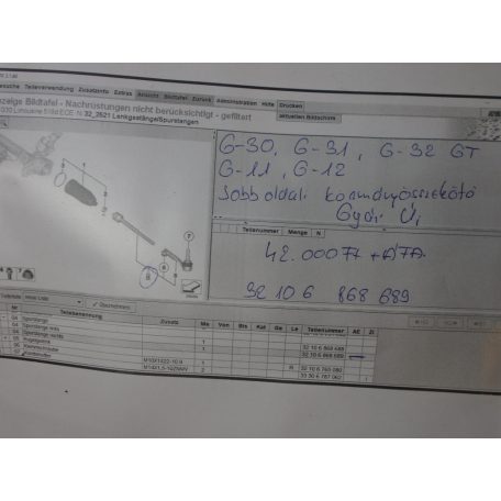 [GYÁRI ÚJ] BMW Jobboldali kormányösszekötő / 5 sorozat / 6 sorozat / 7 sorozat / 