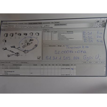 [GYÁRI ÚJ] BMW - Tempomat kar / (5/7/8-as) E31, E32, E34 