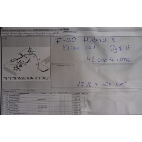 [GYÁRI ÚJ] BMW - KLÍMA CSŐ - HYBRID 3 -  3-AS / F30 