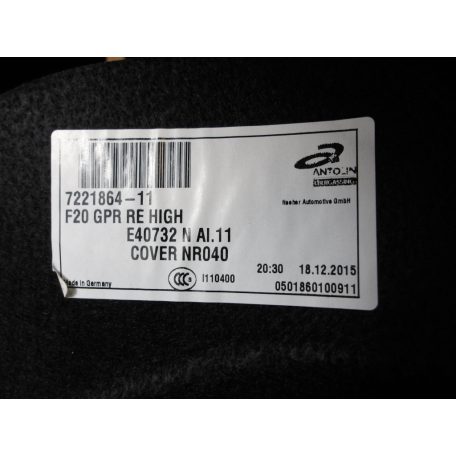 [GYÁRI ÚJ] BMW - BURKOLAT ELEM , JOBB OLDALI - 1-ES ; F20+LCI ; F21+LCI - 7221864