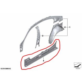   [GYÁRI ÚJ] BMW KÜSZÖBMEREVÍTŐ JOBB BELSŐ | 5-ÖS / M5 | 4100 7453082                                                          