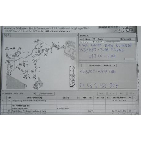 [GYÁRI BONTOTT] BMW - KLÍMACSŐ - X3 / E83 + LCI - 3455907