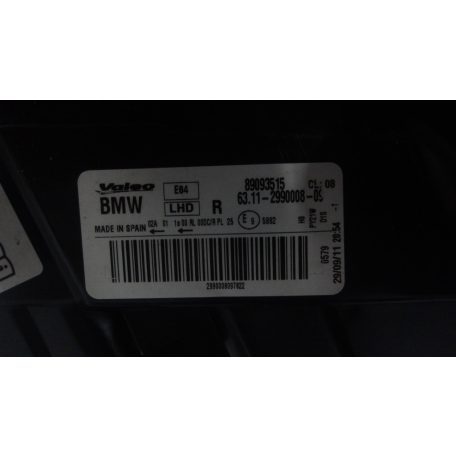 (GYÁRI BONTOTT) BMW E84 X1 SIMA XENON FÉNYSZÓRÓ JOBB OLDALI 2990008