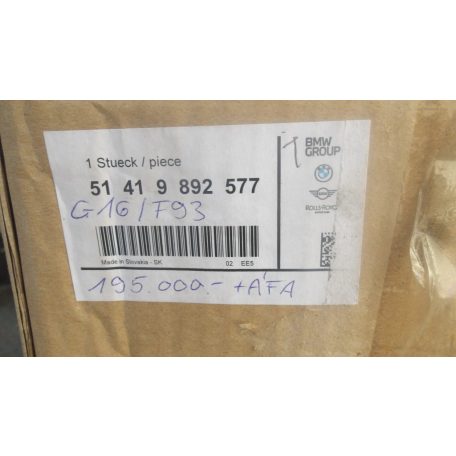 [GYÁRI ÚJ] BMW BAL OLDALI AJTÓKÁRPIT G16/F93 9892577