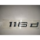 (GYÁRI ÚJ) BMW Öntapadós matrica "116d" 1-es sorozat E81 / E87+LCI / F20+LCI / F21+LCI