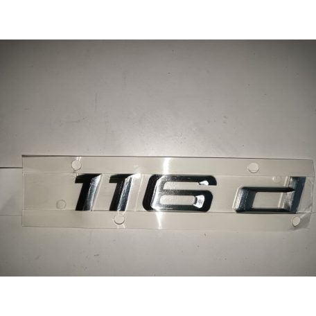 (GYÁRI ÚJ) BMW Öntapadós matrica "116d" 1-es sorozat E81 / E87+LCI / F20+LCI / F21+LCI