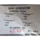 [GYÁRI BONTOTT, KIS SÉRÜLT] BMW - GENERÁTOR - 155 A - 14V - 3-AS ; 5-ÖS ; 7-ES ; X3 / E46 ; E60 ; E61 ; E65 ; E66 ; E83 - CIKKSZÁM: 7541694