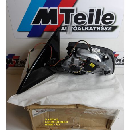 [GYÁRI ÚJ] BMW BAL OLDALI TÜKÖRSZERKEZET (4 PIN) | 6-OS E63+LCI / E64+LCI | 7168273 -> 51 16 7189475