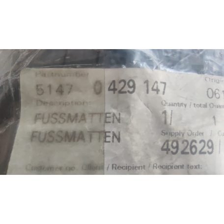 (GYÁRI ÚJ) BMW Gumiszőnyeg hátsó garnitúra fekete 6-os sorozat E64+LCI