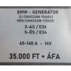   [GYÁRI BONTOTT] BMW - GENERÁTOR -  45-140A - 14V - 3-AS ; 5-ÖS / E36 ; E34 - RÉGI CIKKSZÁM: 1738351 ; ÚJ CIKKSZÁM: 1744567