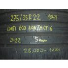 1 DARAB! [GYÁRI BONTOTT] NYÁRI GUMI - 275 / 35 R22 - 104Y - CONTINENTAL - ECO CONTACT 6 - DOT: 2422 ; 5MM
