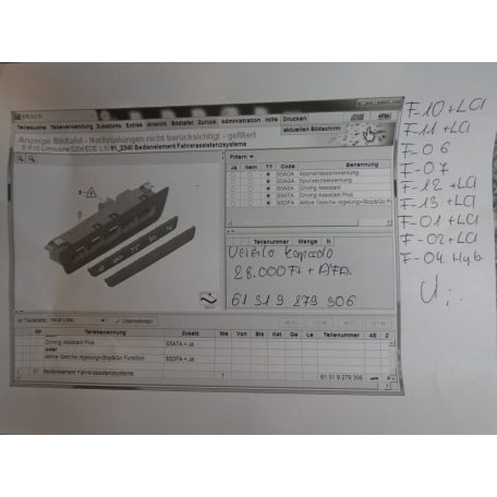 [GYÁRI ÚJ] BMW - Vezérlő kapcsoló / 5 / 6 / 7 / 