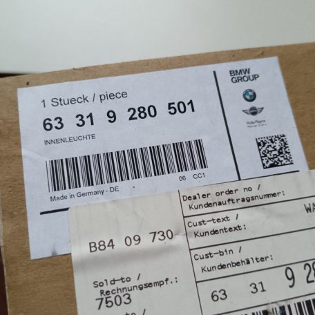 (GYÁRI ÚJ) BMW Utastér lámpa 1' F20 + LCI / F21 + LCI  2' F22 + LCI  / F23 + LCI / F45 + LCI / F46 + LCI / F87 M2 + LCI / 3' F30 + LCI / F35 + LCI / F80 M3 + LCI / 4' F32 + LCI / F33 + LCI / F82 M4 + LCI / F83 M4 + LCI