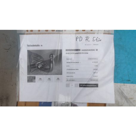 [GYÁRI ÚJ] HYUNDAI I30 VONÓHOROG 9999Z040592