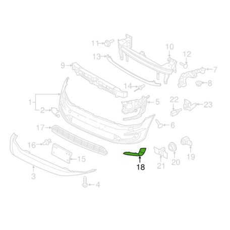 (ÁR/DB)[GYÁRI BONTOTT] VOLKSWAGEN E-GOLF ('15-'18) ELSŐ LÖKHÁRÍTÓ ALSÓ DÍSZELEM | 5GE 853 666 / 5GE 853 665