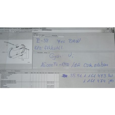 ÁR/PÁR! [GYÁRI ÚJ] BMW - KÉZIFÉK KÖTÉL - 7-ES / E38 - 35511161473 + 35511161474 