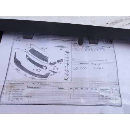 (GYÁRI ÚJ) MINI R58/R59 ELSŐ LÖKHÁRÍTÓ TOLDAT/SPOILER 2759225
