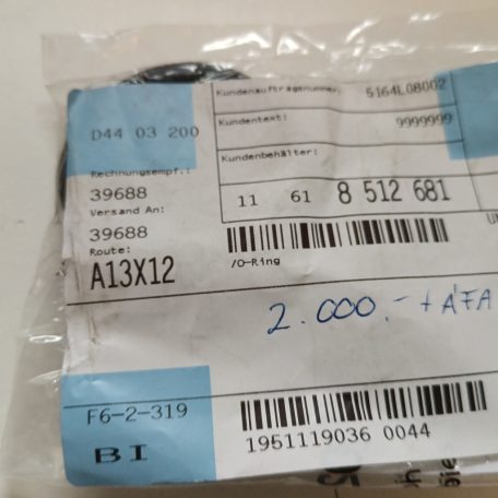 (GYÁRI ÚJ) BMW/MINI O gyűrű MINI F55 LCI / F56 / R61 / R56 LCI / R59 / BMW X1 E84 / F48+LCI / X2 F39 / X3 F25 / G01+LCI / X4 F26 / G02+LCI / X5 F15