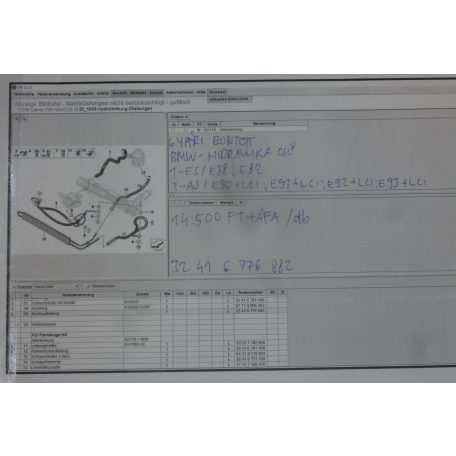 [GYÁRI BONTOTT] BMW - HIDRAULIKA CSŐ - 1-ES - /E82/E88/; 3-AS -/E90+LCI/E91+LCI/E92+LCI/E93+LCI/ -| 6776882 |