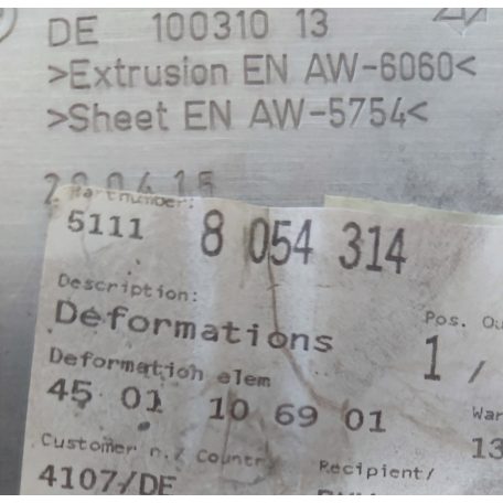 (GYÁRI ÚJ) BMW Jobb alsó első deformációs elem 2-es sorozat F87 M2+LCI / 3-as sorozat F80 M3+LCI / 4-es sorozat F82+LCI / F83 M4+LCI