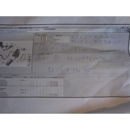 [GYÁRI ÚJ] BMW - Jobb Első Ajtó Kilincs (normál) - 5-ös, 6-os, 7-es  / F07GT ; F10 ; F11+LCI ; F06 GR ; F12 ; F13+LCI ; F01; F02+LCI 