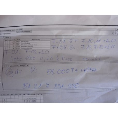 [GYÁRI ÚJ] BMW - Jobb Első Ajtó Kilincs (normál) - 5-ös, 6-os, 7-es  / F07GT ; F10 ; F11+LCI ; F06 GR ; F12 ; F13+LCI ; F01; F02+LCI 