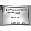   [GYÁRI BONTOTT] BMW - KLÍMAKOMPRESSZOR -Z4 - E85; E86 - CIKKSZÁM: 9182800 -