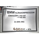 [GYÁRI BONTOTT] BMW - KLÍMAKOMPRESSZOR -Z4 - E85; E86 - CIKKSZÁM: 9182800 -