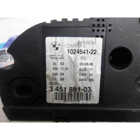[GYÁRI BONTOTT] BMW ÓRACSOPORT | X3 E83 LCI |  62 10 3451581