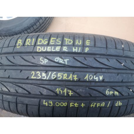 ÁR / DB [GYÁRI BONTOTT] BRIDGESTONE - DUELER H/P SPORT GUMI | 235/65R17 | 104V | 1417 | 6mm | 6787576 | 7,5x17 