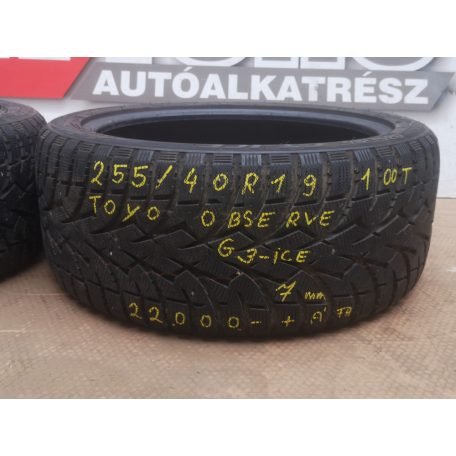 ÁR/DB! [HASZNÁLT] TÉLI GUMI - 255 / 40 R19 - 100T - TOYO - G3-ICE  - DOT: 1515; 7mm 