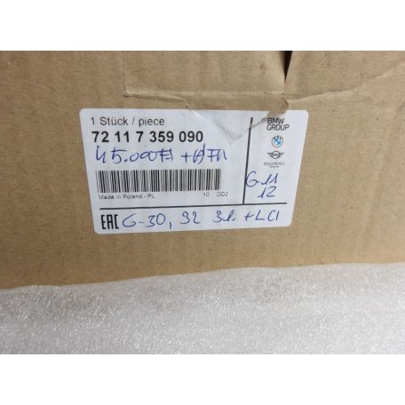 [GYÁRI ÚJ] BMW ELSŐ BIZTONSÁGIÖV FESZÍTŐ | 5-ÖS G30+LCI G31+LCI / 6-OS G32 +LCI / 7-ES G11 G12 | 7359090
