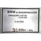 [GYÁRI BONTOTT] BMW - KLÍMAKOMPRESSZOR - 3-AS - E36 - CIKKSZÁM: 8391695 -