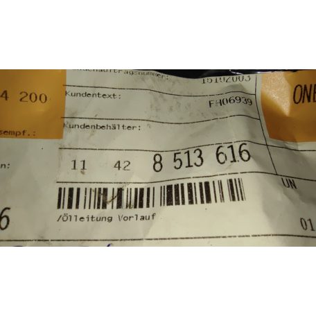 (GYÁRI ÚJ) BMW Olajcső 1-es F20 LCI / F21 LCI /2-es F22+LCI / F23+LCI / 3-as F30+LCI / F31+LCI / F34 GT+LCI / 4-es F32+LCI / F33+LCI / F36 Gran Coupé+LCI / 5-ös F10+LCI / F11+LCI / G30 / G31 / X3 F25 