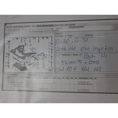 [GYÁRI ÚJ] BMW 5 sorozat / G30 , G31 Jobb első lengőkar