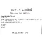 [GYÁRI BONTOTT] BMW - OLAJHŰTŐ HŐCSERÉLŐ - 1-es; 2-es; 3-as; 4-es; 5-ös; X1; X3; X5 - | N47N ; N47S1| 11 42 8507626