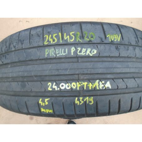ár/db! Nyári gumi 245/45R20 - 103V - Pirelli PZero - 4,5mm - dot: 4319